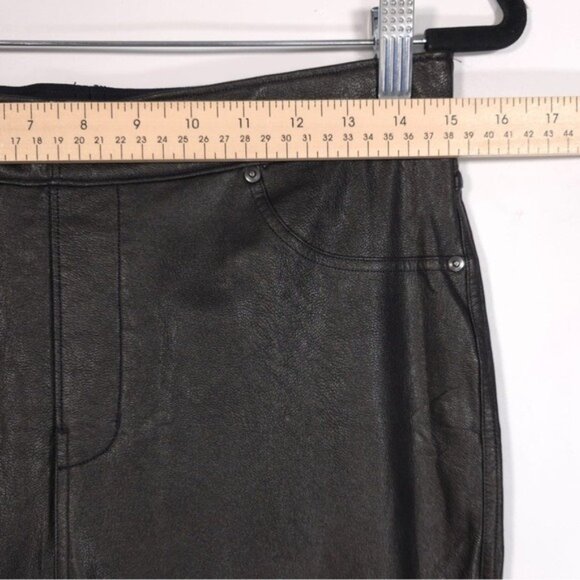 SPANX Women’s Faux Leather Like Ankle Skinny Pants 20282Q Black PETITE LARGE‎ - Picture 10 of 16